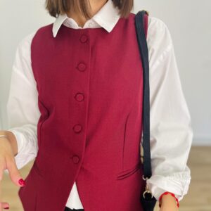 Chaleco sastre burdeos