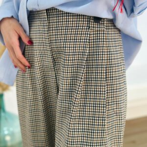 Pantalón pinzas cuadros